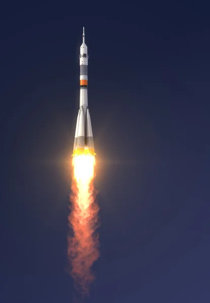 Lanzamiento del cohete portador "Soyuz-FG" Imagen de stock