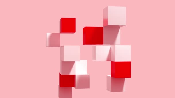 Transformation Pixel Digital Heart Hands Seamless Looped Nft Concept Animation — Vídeo de Stock