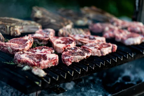 Preparation Red Meat Bbq Raw Red Meat High Qualty Food — Stock Photo, Image
