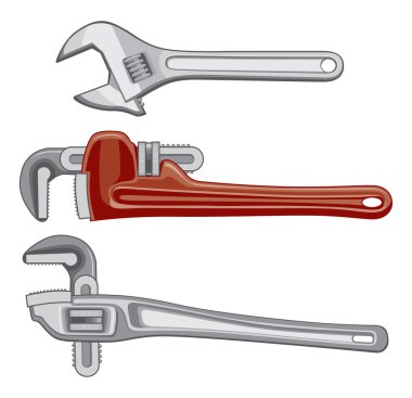 Adjustable Plumbing and Pipe Wrenches clipart