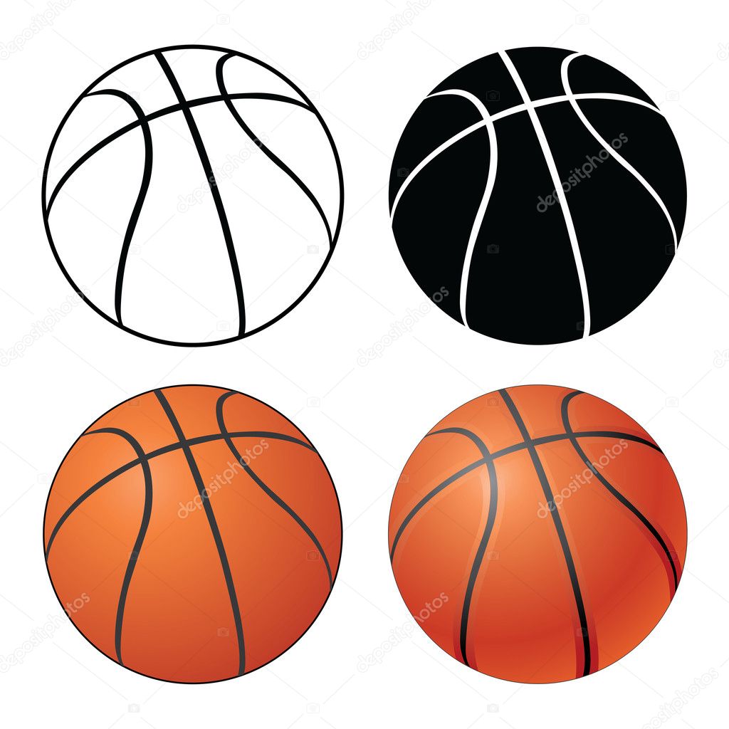Balón de baloncesto imágenes de stock de arte vectorial | Depositphotos