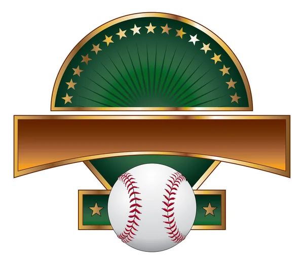 Modèle de conception de baseball Gold Star — Image vectorielle