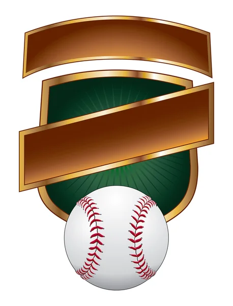 Escudo de plantilla de diseño de béisbol — Archivo Imágenes Vectoriales