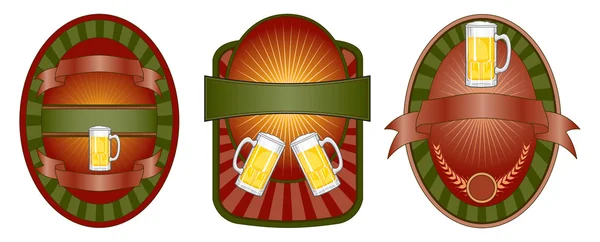 Conjunto de rótulo de cerveja — Vetor de Stock