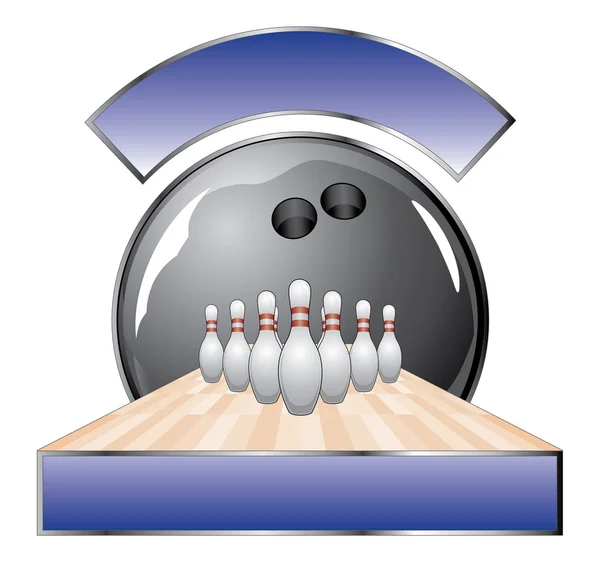 Bowling-Design-Vorlage Bahn — Stockvektor