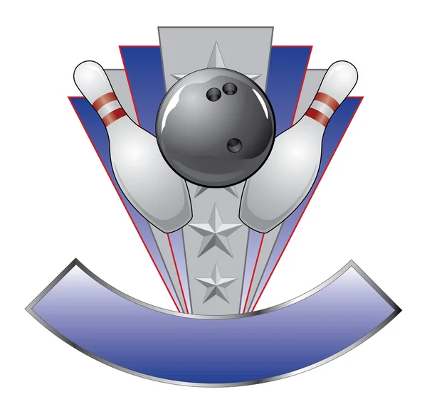 Bowling Design Template Award — Stock Vector