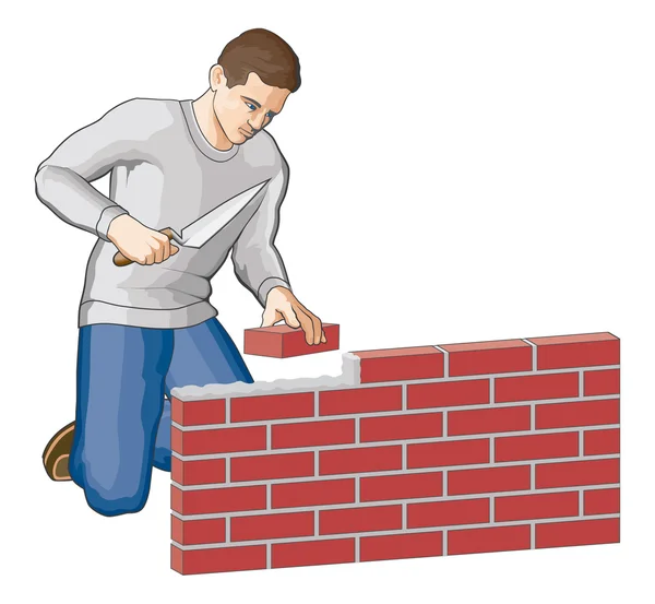 Bricklayer — Stock Vector