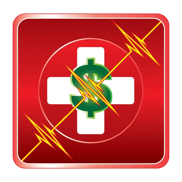 応急医療コストのシンボル — ストックベクタ