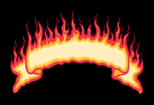 Flammande banner — Stock vektor