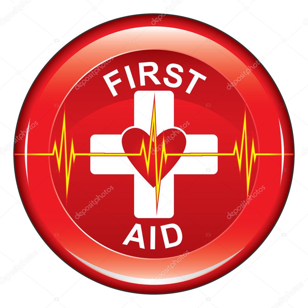 First Aid Heart Health Button