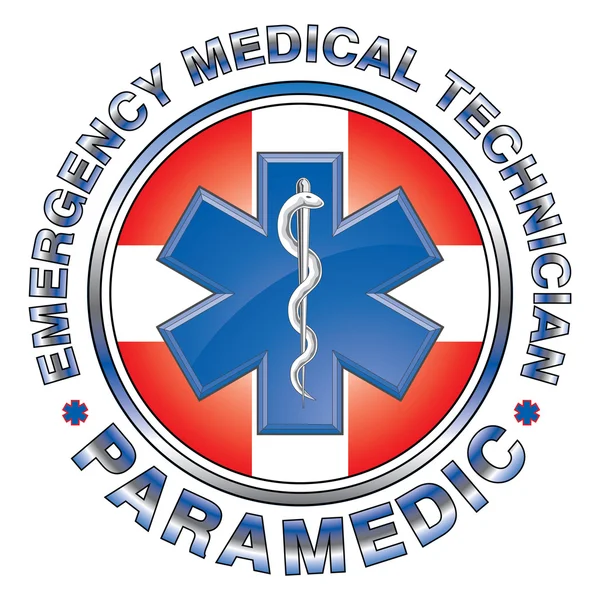 EMT Paramedik tıbbi tasarım çapraz — Stok Vektör