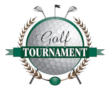Golf Tournament Clubs Design clipart