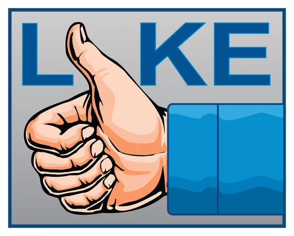 Like Thumbs Up — Stock Vector