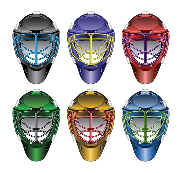 Maschere portiere di hockey su ghiaccio — Vettoriale Stock