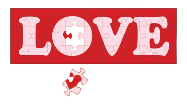 Love Puzzle II — Stock Vector