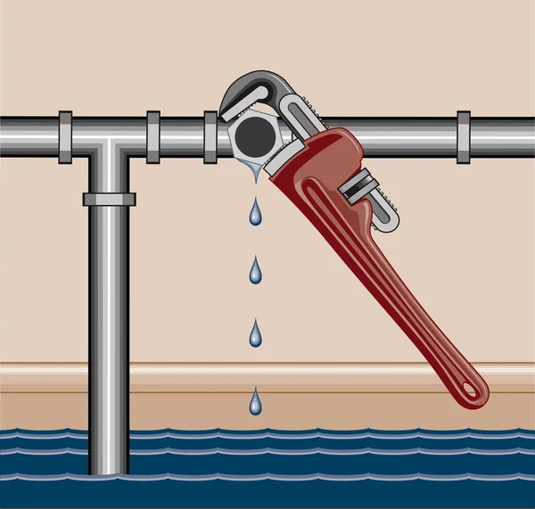 Leaking Pipa Perbaikan - Stok Vektor