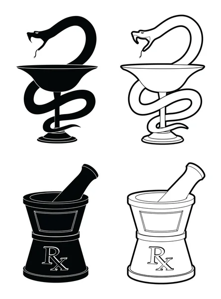 Simboli della farmacia — Vettoriale Stock