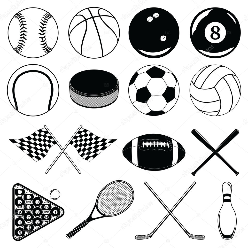 Sports Balls and Other Items Stock Vector Image by ©AWesleyFloyd 38200271