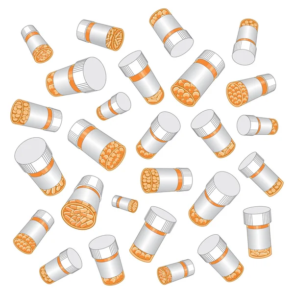 Garrafas de medicamentos de prescrição — Vetor de Stock