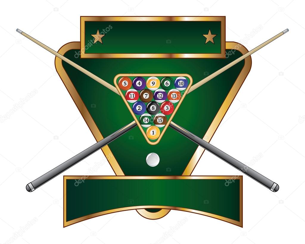 Pool or Billiards Emblem Design