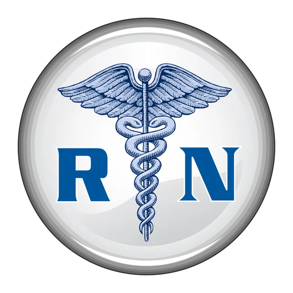 Registered Nurse Button — Stock Vector