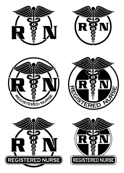 Registered Nurse Designs Graphic Style — 图库矢量图片