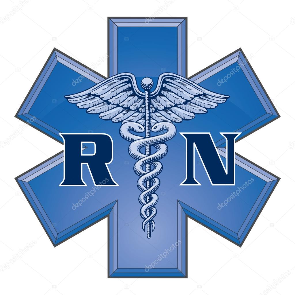 Registered Nurse Star of Life Medical Symbol