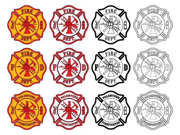 Firefighter Cross Symbol — Stock Vector