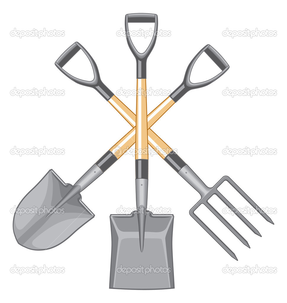Shovel Spade and Forked Spade Digging Tools