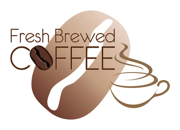 Design de café fresco Brewed — Vetor de Stock