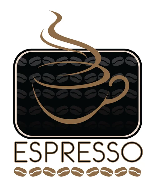 Tasarım espresso kahve — Stok Vektör