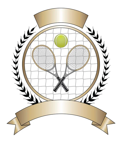 Modèle de conception de tennis Laurel — Image vectorielle