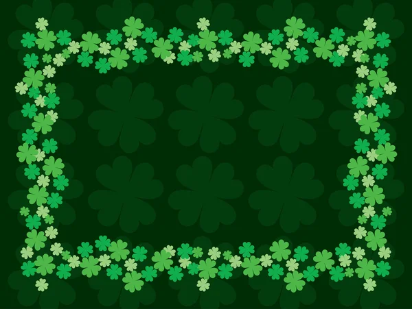 dört yapraklı yonca veya shamrock kenarlık çerçevesi