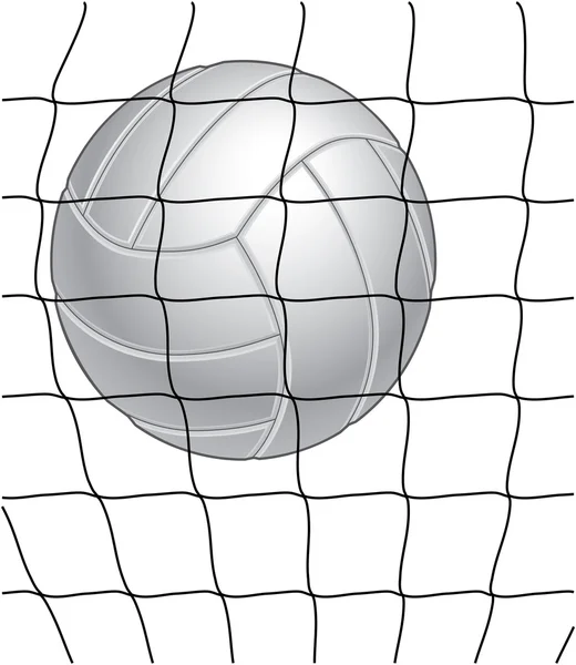 Volleyball und Netz — Stockvektor