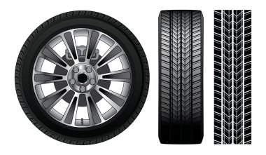 Wheel - Tire and Rim clipart