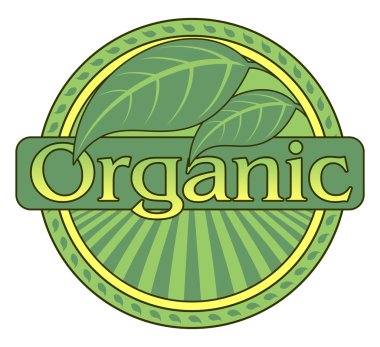 yaprak kenarlığı olan organik yeşil tasarım