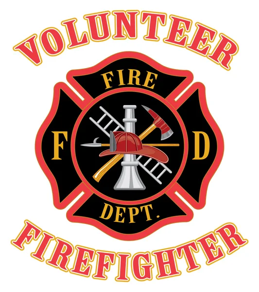 Malta haçı ile gönüllü itfaiye eri