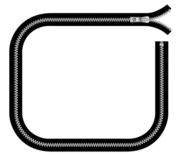 Zipper Frame — Stock Vector