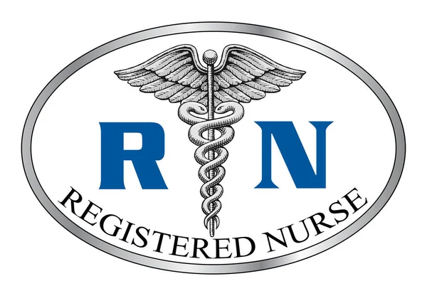 Registered Nurse Graphic Είναι Μια Απεικόνιση Ενός Εγγεγραμμένου Σχεδιασμού Νοσοκόμα — Διανυσματικό Αρχείο