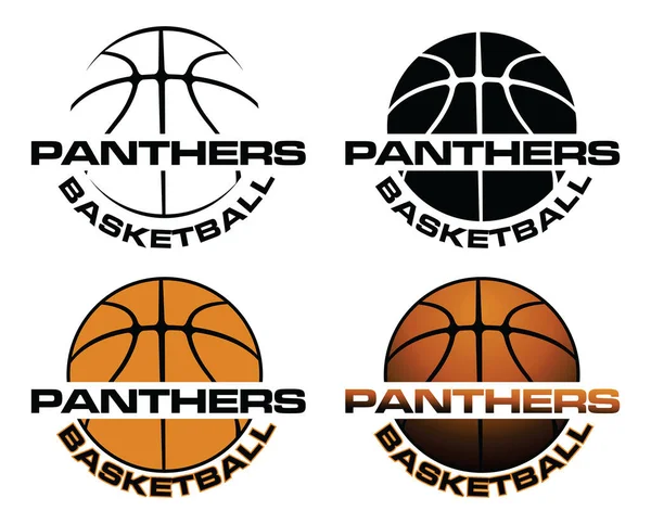 Panthers Basketball Team Design Sports Team Design Which Includes Basketball —  Vetores de Stock