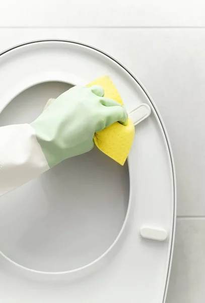 Limpadores Sanitas Mão Lavar Banheiro — Fotografia de Stock