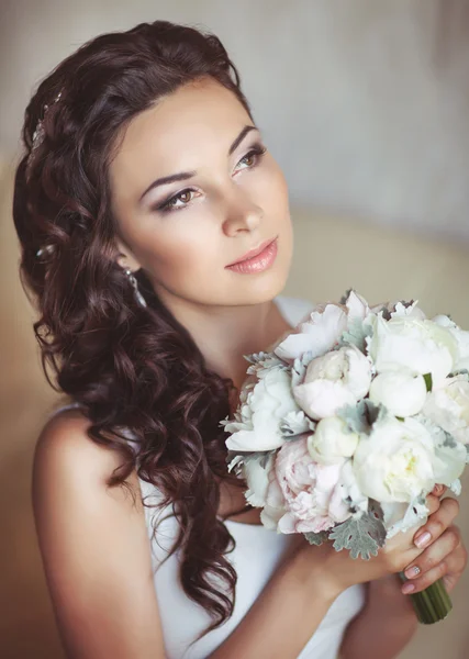 Ramo de novia de boda de flores de novia frescas —  Fotos de Stock