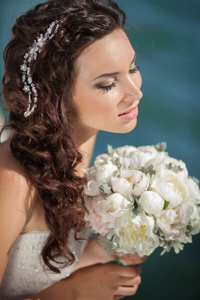 Beautiful bride in wedding day In bridal dress