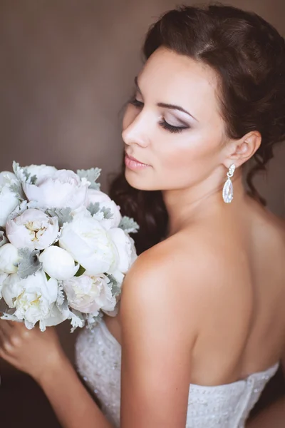 Wedding bride bouquet of fresh bridal flowers Stock Picture