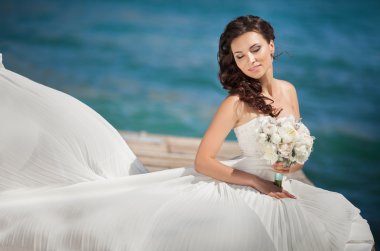 Beautiful bride in wedding day In bridal dress