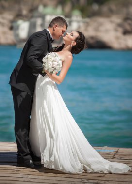 Gelin ve damat, düğün günü