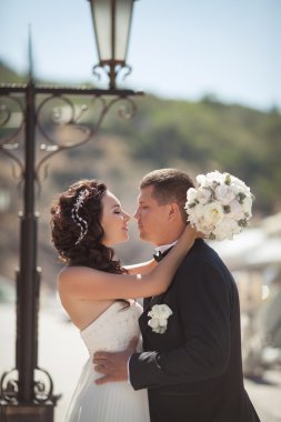 Gelin ve damat, düğün günü