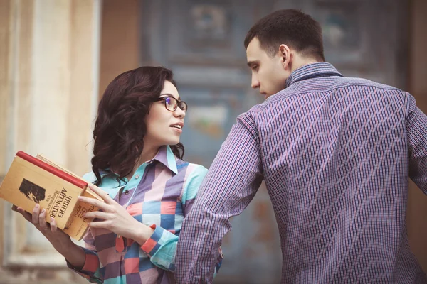 Couple in love on date — Stock Photo, Image