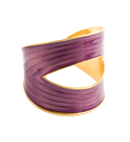 Фиолетовый и золотой элегантный браслет — стоковое фото