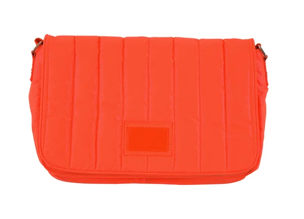 Orange padded textile purse — Stock Photo, Image